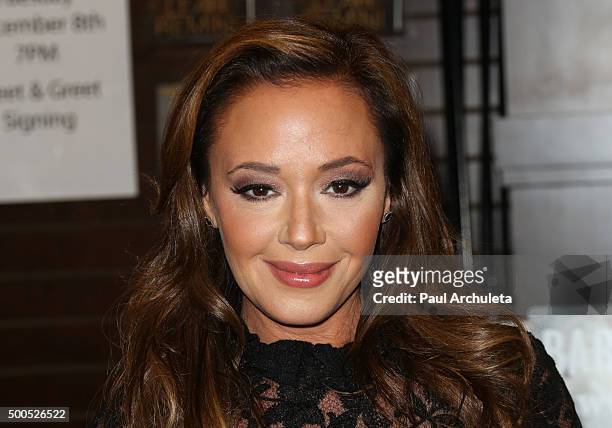 Actress Leah Remini signs copies of her new book "Troublemaker: Surviving Hollywood and Scientology" at Barnes & Noble at The Grove on December 8,...