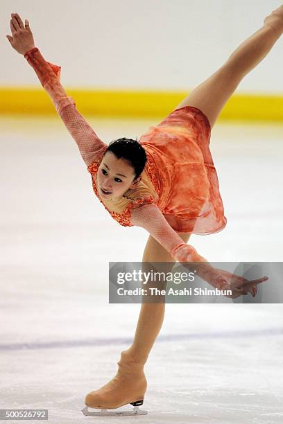 Mai Asada competes in the Figure Skating Girls event of the Winter National Sports Festival on January 31, 2006 in Tomakomai, Hokkaido, Japan.