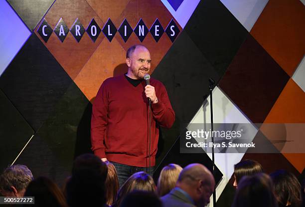 Comedian Louis C.K. Attends Cool Comedy - Hot Cuisine, A Benefit For The Scleroderma Research Foundation at Carolines On Broadway on December 8, 2015...
