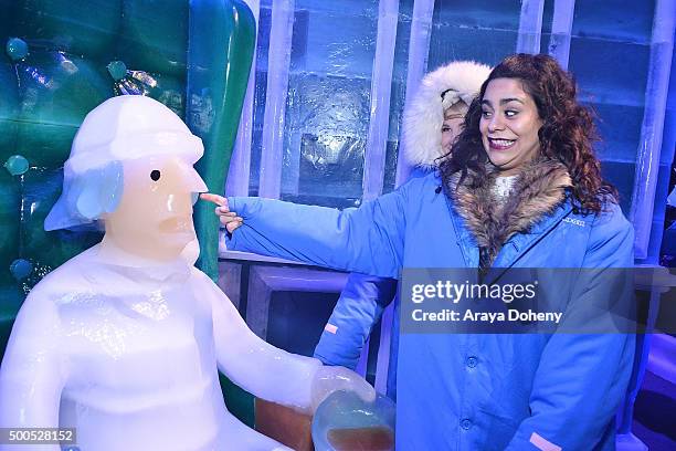 Jessica Marie Garcia of Disney's 'Liv And Maddie' visits The Queen Mary's CHILL at Queen Mary Beach on December 8, 2015 in Long Beach, California.