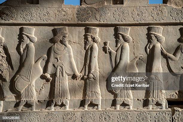 the ruins of persepolis, shiraz, iran - persepolis stock pictures, royalty-free photos & images