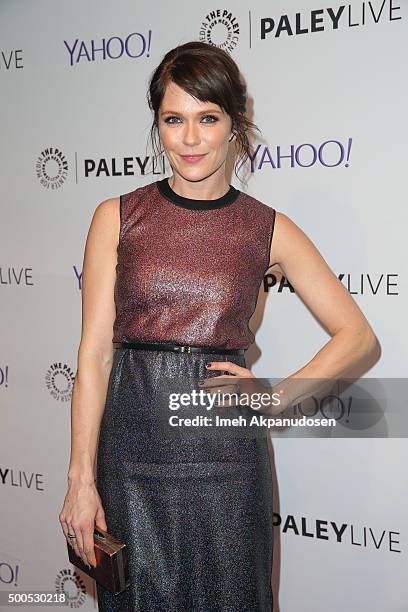 Actress Katie Aselton attends PaleyLive's 'The League: A Fond Farewell' at The Paley Center for Media on December 8, 2015 in Beverly Hills,...