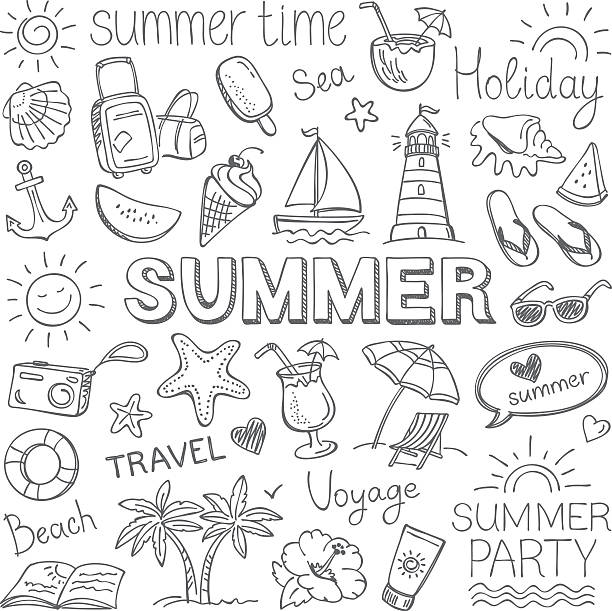summer - beach stock illustrations