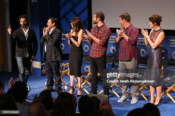 Actor Jason Mantzoukas, executive producers Jeff Schaffer and Jackie Marcus Schaffer, actors Jon Lajoie, Stephen Rannazzisi, and Katie Aselton attend...