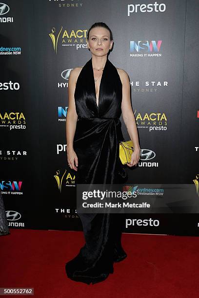 Leeanna Walsman arrives ahead of the 5th AACTA Awards Presented by Presto at The Star on December 9, 2015 in Sydney, Australia.