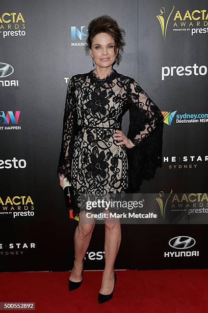 Sigrid Thornton arrives ahead of the 5th AACTA Awards Presented by Presto at The Star on December 9, 2015 in Sydney, Australia.