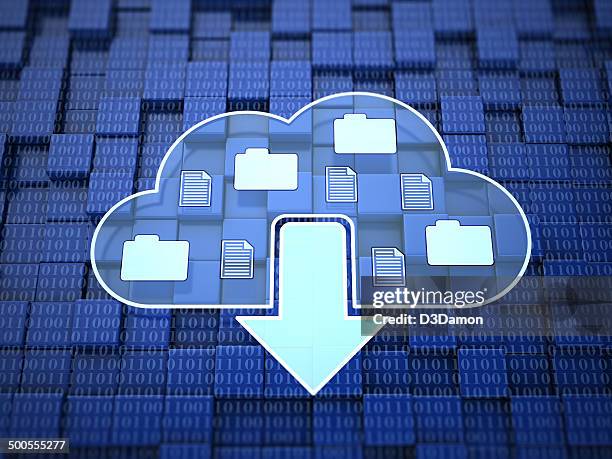 cloud download - archives stock pictures, royalty-free photos & images
