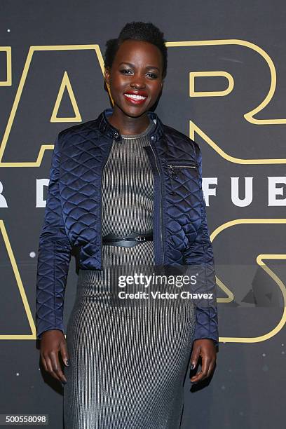 Actress Lupita Nyong'o attends the "Star Wars: The Force Awakens" Mexico City premiere fan event at Cinemex Antara Polanco on December 8, 2015 in...