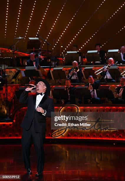 Recording artist Garth Brooks performs during "Sinatra 100: An All-Star GRAMMY Concert" celebrating the late Frank Sinatra's 100th birthday at the...