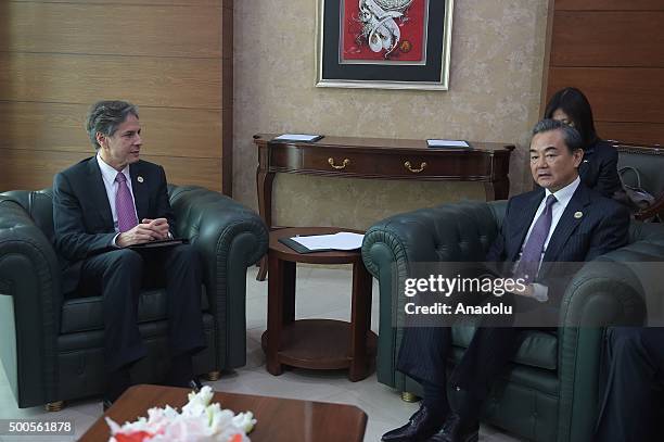 United States Deputy Secretary of State, Tony Blinken and Chinese Foreign Minister Wang Yi hold a meeting ahead of the 5th Heart of Asia-Istanbul...