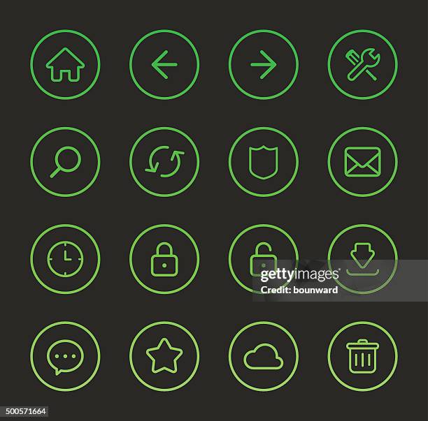 web icons - garbage patch stock illustrations