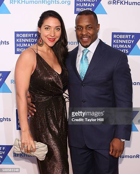 Sabrina Coleman and former football player Erik Coleman attend as Robert F. Kennedy Human Rights hosts The 2015 Ripple Of Hope Awards honoring...