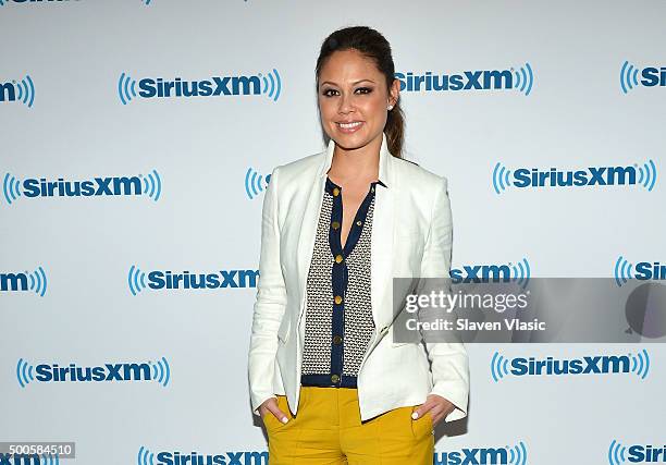 Personality Vanessa Lachey visits SiriusXM Studios on December 9, 2015 in New York City.