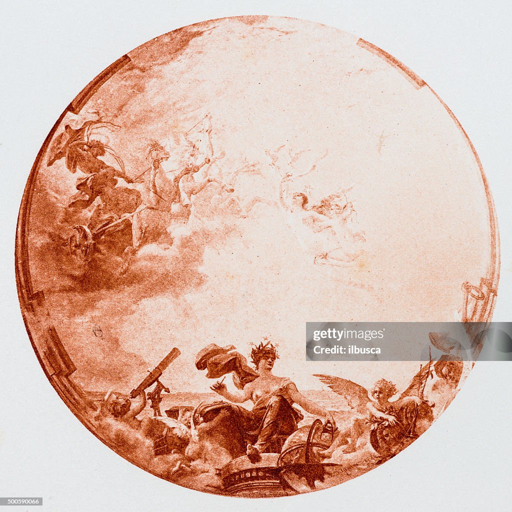 Antique illustration of "Passage de Venus" by Dupain