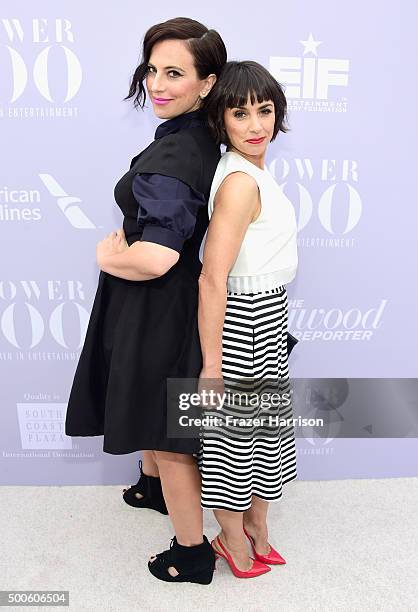 Writer/director Sarah Gertrude Shapiro and actress Constance Zimmer attend the 24th annual Women in Entertainment Breakfast hosted by The Hollywood...