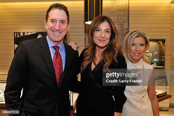 Allen Goldberg, Katherine Berman and Sophie LaMontagne appear at the Grand Opening of The David Yurman Boutique At CityCenter DC Hosted by Katherine...