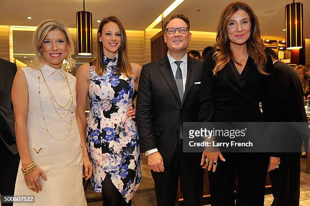 Sophie LaMontagne, Whitney Bossin Burns, Timothy Lowery and Katherine Berman appear at the Grand Opening of The David Yurman Boutique At CityCenter...