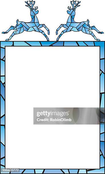 stained glass frame - stained glass border stock illustrations
