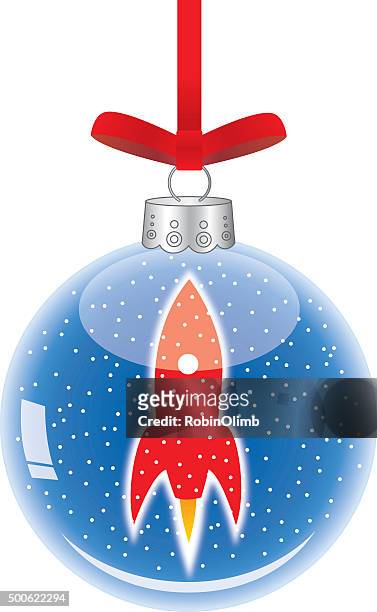 red rocket christmas ornament - missile flame stock illustrations