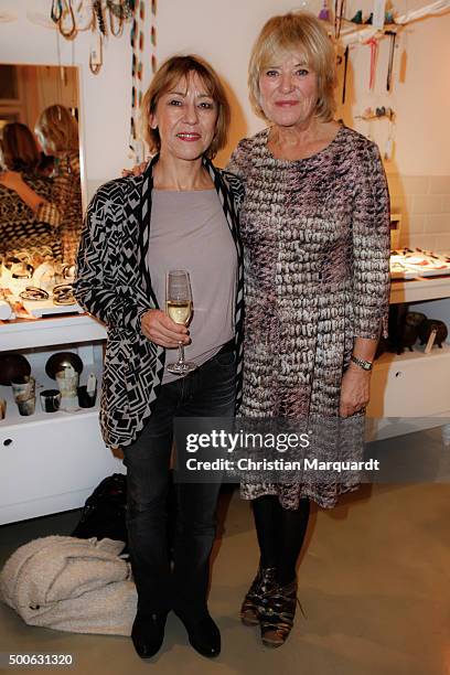 Gitta Schweighoefer and Jutta Seidel attend the 'Home On Earth' Shop Opening on December 9, 2015 in Berlin, Germany.