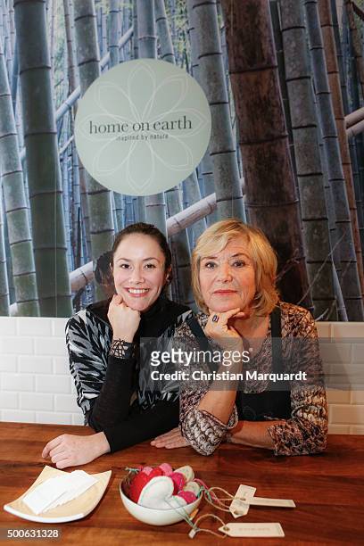 Antonia Feuerstein and Jutta Speidel attend the 'Home On Earth' Shop Opening on December 9, 2015 in Berlin, Germany.