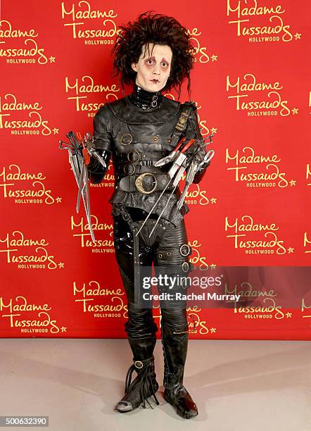 Madame Tussauds Hollywood celebrates the 25th Anniversary of Edward Scissorhands by immortalizing the iconic character played by Johnny Depp in wax...