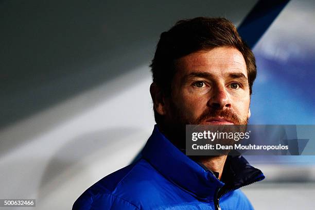 Of Zenit Saint Petersburg Head Coach / Manager, Andre Villas-Boas looks on during the group H UEFA Champions League match between KAA Gent and...