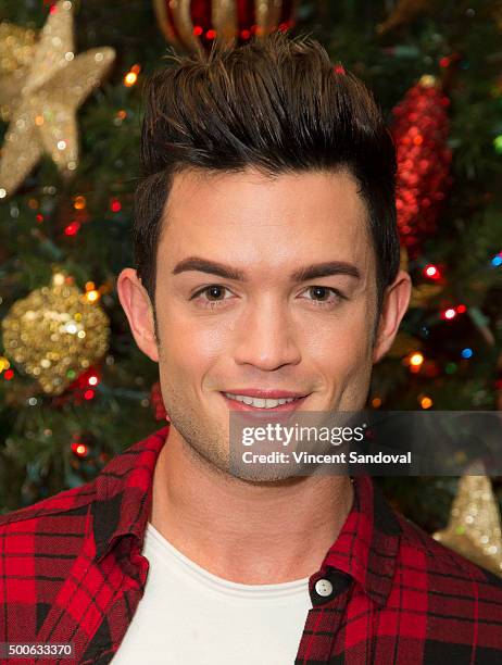 Actor Chris Trousdale attends the newly holiday decorated Hollywood Museum during The Dolores Mission School visit at The Hollywood Museum on...