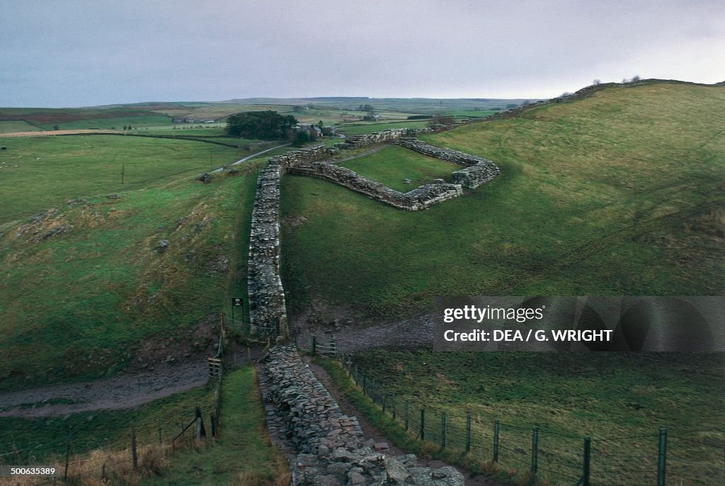 Hadrian's wall in Miles Castle...