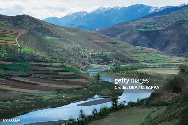 Drin river valley between Kukes and Peshkopi, Albania.