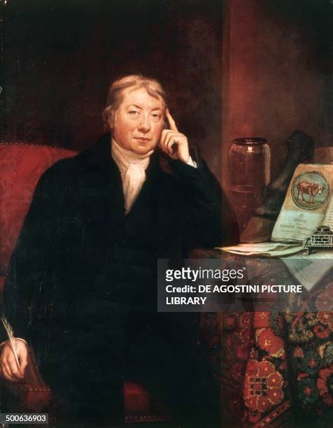 Portrait of Edward Jenner British physician and naturalist, painting by James Northcote, oil on canvas, 127x101 cm. London, National Portrait Gallery