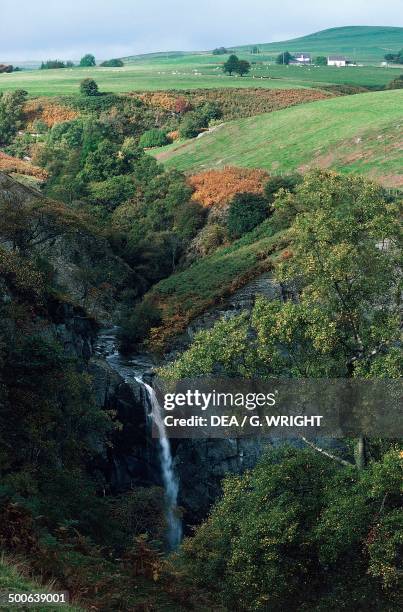Waterfall, Cambrian mountains, Wales, United Kingdom.