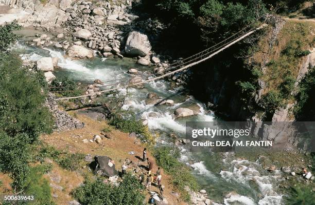 Bridge Rope Over Water Rope Bridge Over River Photos and Premium High Res Pictures - Getty Images
