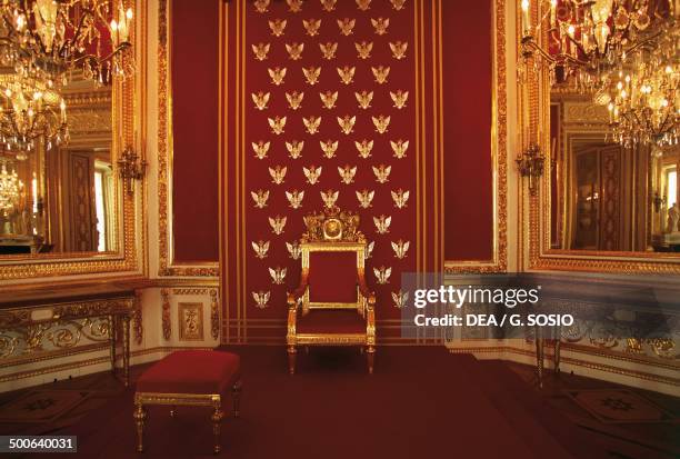 The throne hall in the Royal Castle , 14th-20th century, Historic Centre of Warsaw , Poland.