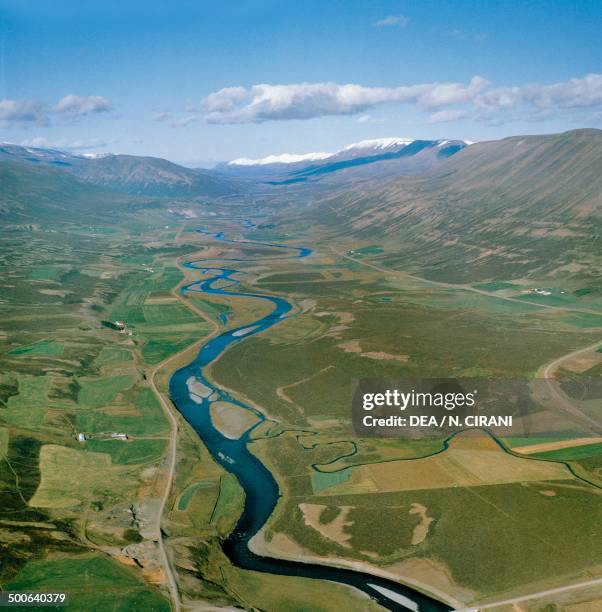 The Laxa river, Adaldalur valley, Iceland.