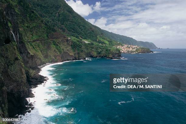 Veu de Noiva cliff, Madeira island, Portugal.