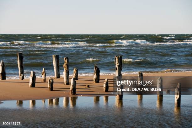 Beach on the Baltic sea near Cape Kolka, Sikrags, Slitere national park, Kurzeme Region , Latvia.