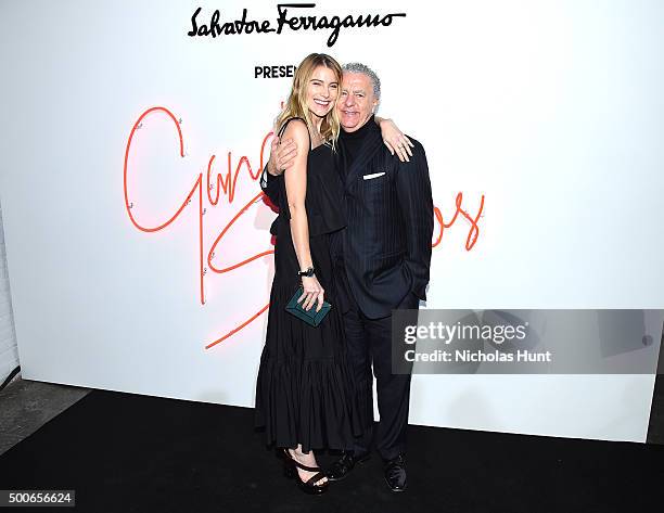 Dree Hemingway and Luciano Bertinelli attend Ferragamo Presents: Gancio Studios, Celebrating 100 Years In Hollywood at Gancio Studios on December 8,...