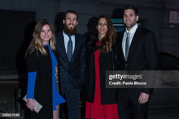 Ana Bernal, Chacho Rodriguez, Kirenia Cabrera and Felipe Reyes are seen on December 9, 2015 in Madrid, Spain.