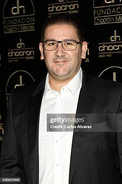 Spanish chef Dani Garcia attends the charity "Chocron Calendar" presentation at the Neptuno Palace on December 9, 2015 in Madrid, Spain.