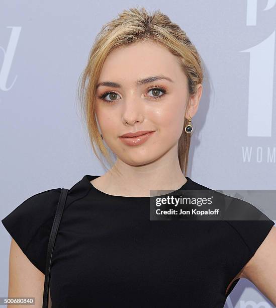 Actress Peyton List arrives at The Hollywood Reporter's Annual Women In Entertainment Breakfast at Milk Studios on December 9, 2015 in Los Angeles,...