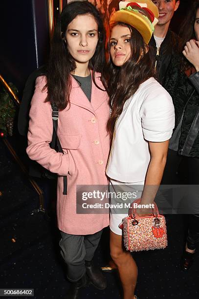 Evangeline Ling and Bip Ling attend the Sunday Times Style Christmas Party at Tramp on December 9, 2015 in London, England.