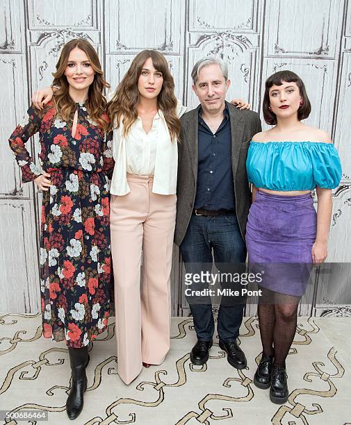 Saffron Burrows, Lola Kirke, Paul Weitz, and Hannah Dunne attend the AOL BUILD Series: "Mozart In The Jungle" at AOL Studios In New York on December...
