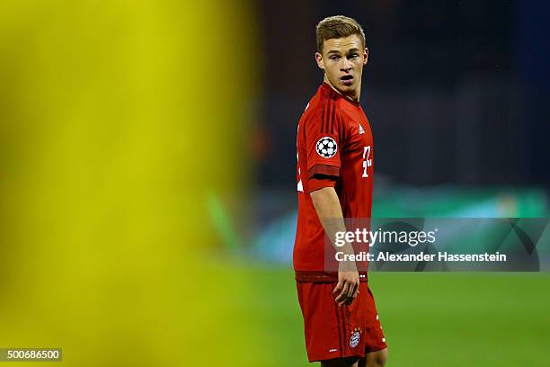 Joshua Kimmich of Muenchen looks on during the UEFA Champions League Group F match between GNK Dinamo Zagreb and FC Bayern Muenchen at Maksimir...
