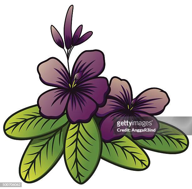 stockillustraties, clipart, cartoons en iconen met purple jasmine - jasmine flower