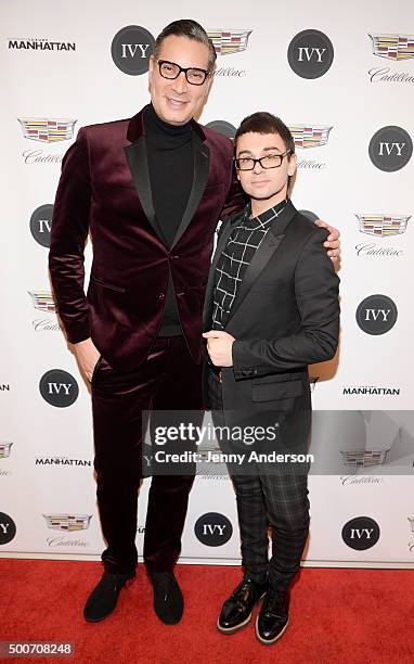 Cameron Silver and Christian Siriano attend Second Annual Ivy Innovator Awards at Affirmation Arts on December 9, 2015 in New York City.