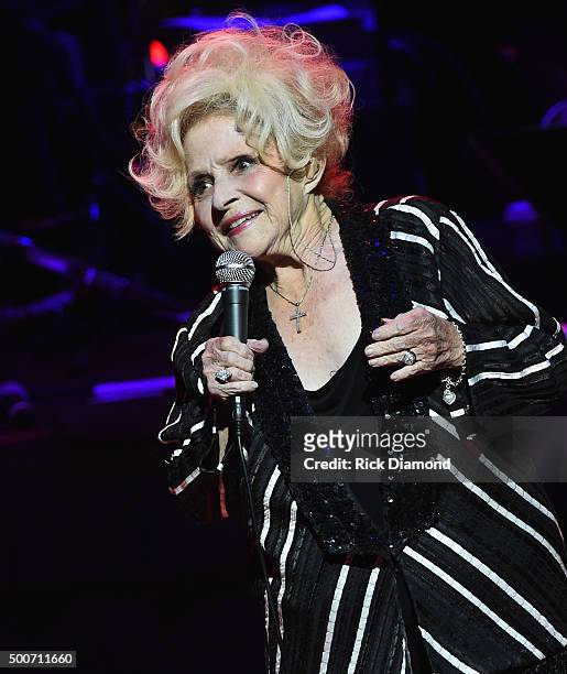 Country and Rock N Roll Hall of Fame member Brenda Lee performs at The Country Music Hall of Fame and Museum in the CMA Theater on December 9, 2015...