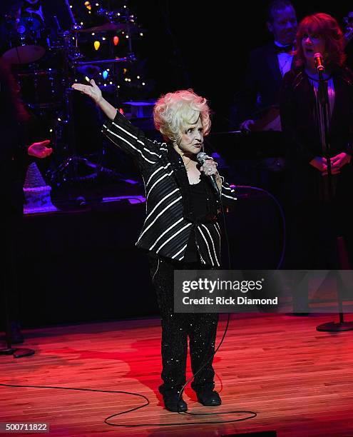 Country and Rock N Roll Hall of Fame member Brenda Lee performs at The Country Music Hall of Fame and Museum in the CMA Theater on December 9, 2015...