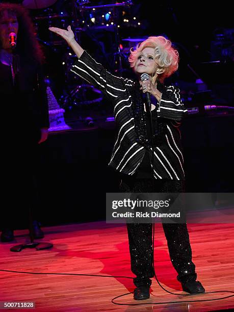 Country and Rock N Roll Hall of Fame member Brenda Lee performs at The Country Music Hall of Fame and Museum in the CMA Theater on December 9, 2015...