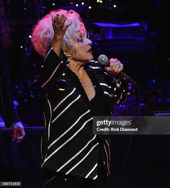 Country and Rock N Roll Hall of Fame member Brenda Lee performs at The Country Music Hall of Fame and Museum in the CMA Theater on December 9, 2015...